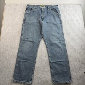 Lee Dungarees Carpenter Jeans Mens 38x32 Blue Loose Fit Workwear Denim Baggy Y2K
